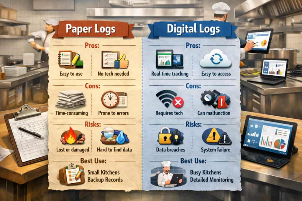 Paper logs vs digital logs: pros, cons, risks, best use