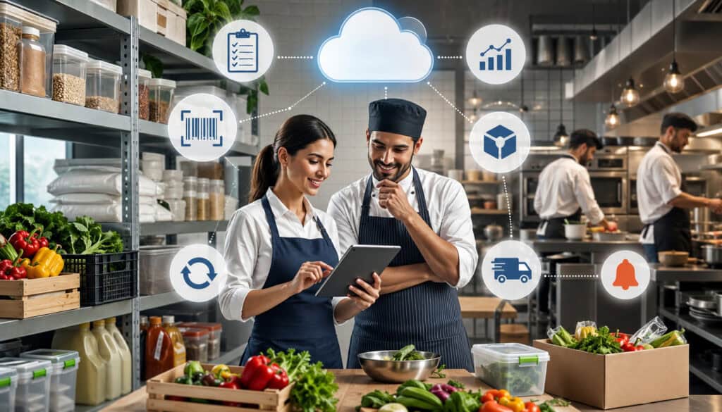 Cloud inventory management in a modern food service kitchen