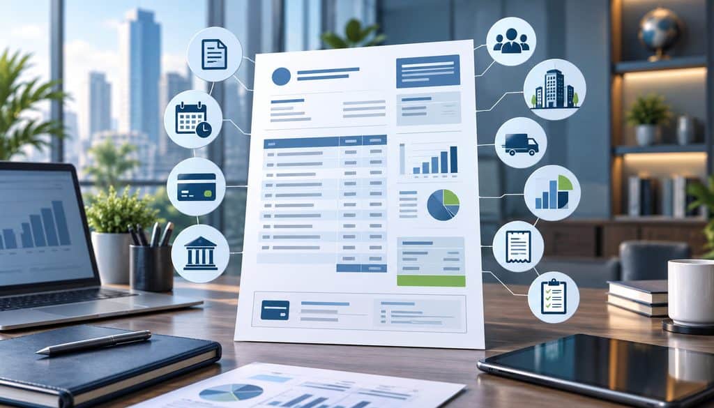 Corporate statement showing billing details, payment methods, account activity, and financial summary